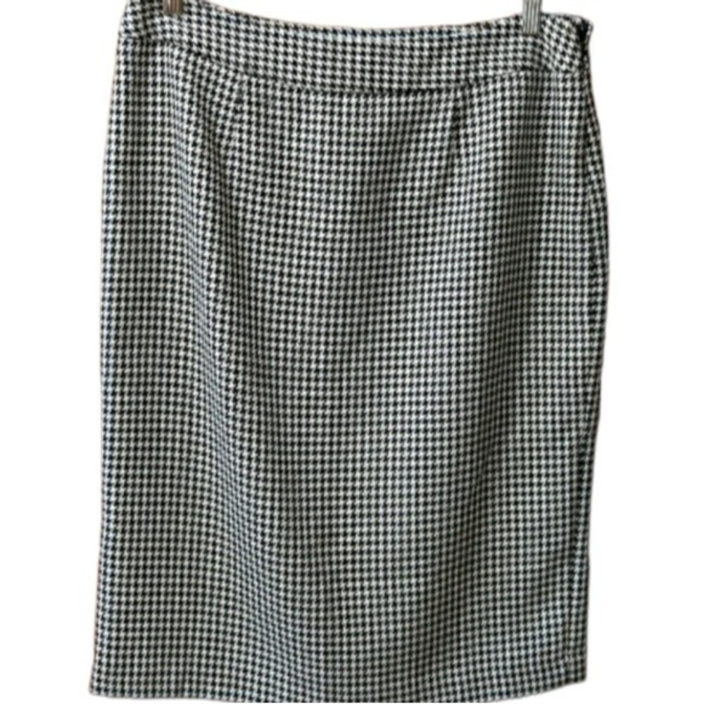 Vesti Black White Houndstooth Pencil Skirt Career Academia Style Size 10